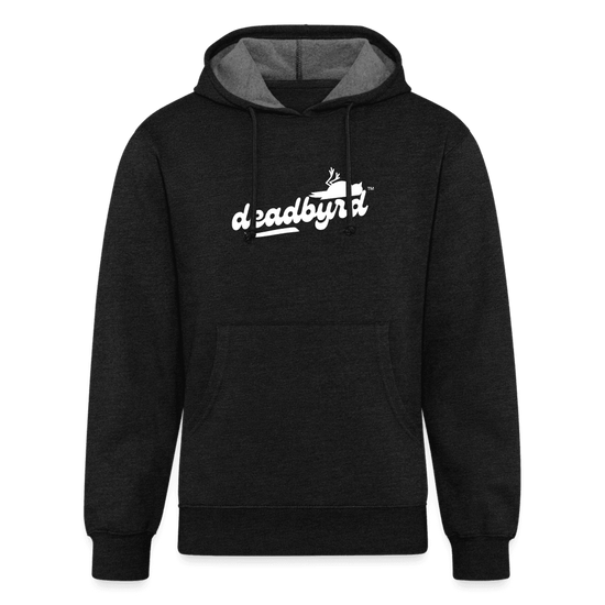 Deadbyrd Logo Organic Cotton/Recycled Polyester Hoodie - charcoal grey