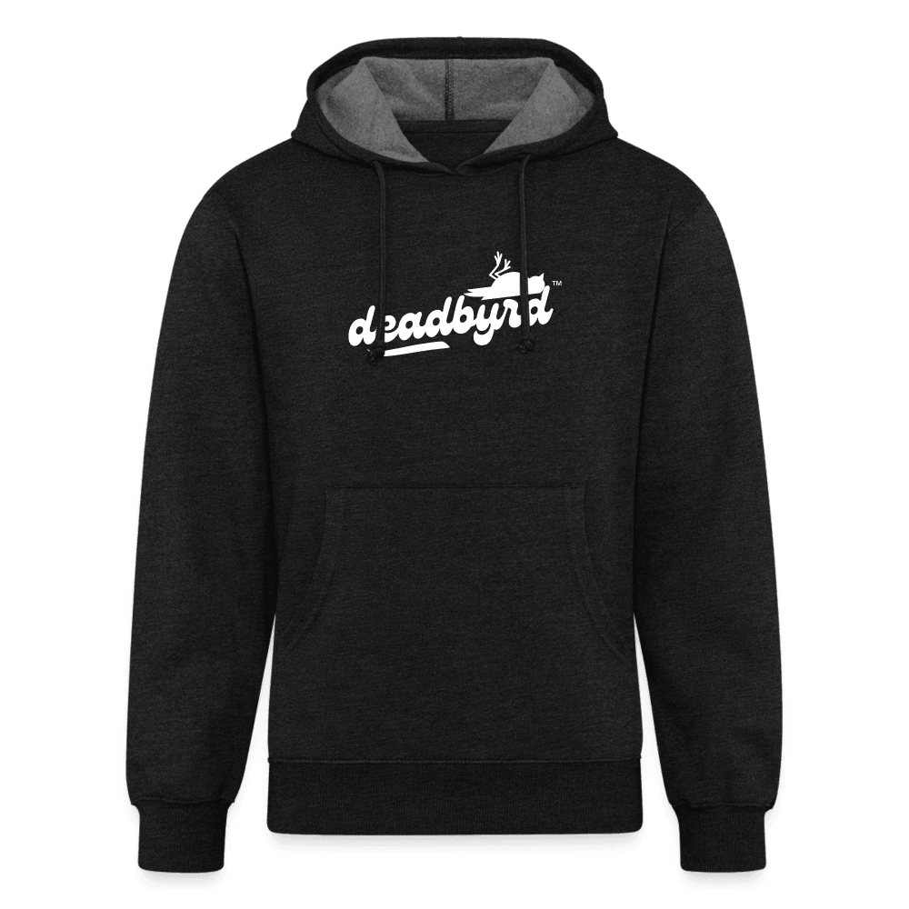 Deadbyrd Logo Organic Cotton/Recycled Polyester Hoodie - charcoal grey