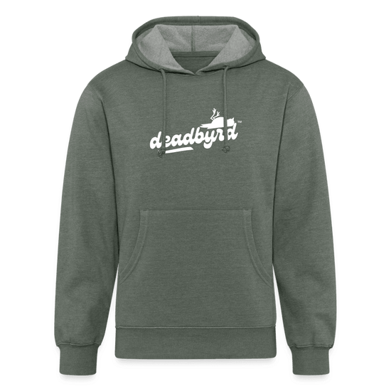 Deadbyrd Logo Organic Cotton/Recycled Polyester Hoodie - heather military green