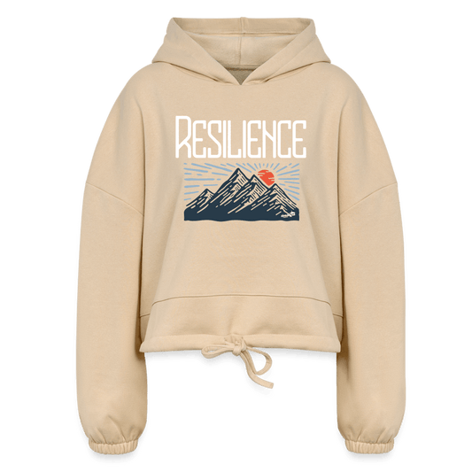 Resilience Recycled Polyester Women’s Cropped Hoodie - nude