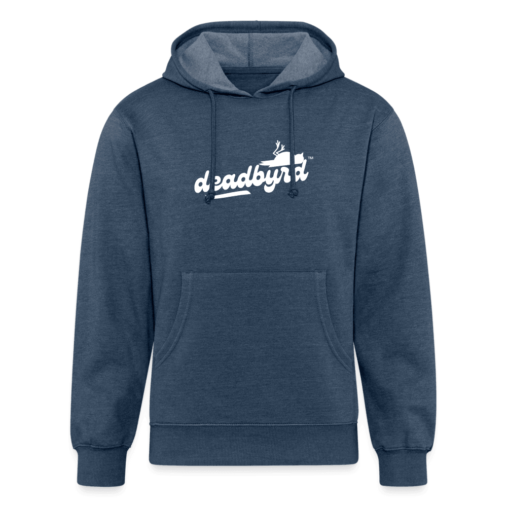 Deadbyrd Logo Organic Cotton/Recycled Polyester Hoodie - heather navy