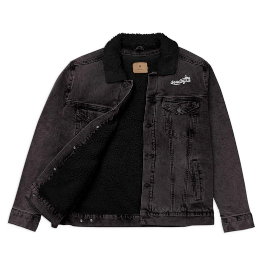 Deadbyrd Denim Sherpa Jacket- Black Denim Deadbyrd