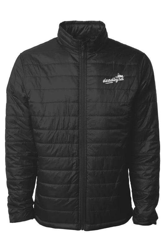 Deadbyrd Logo Puffer Jacket- Black - Deadbyrd