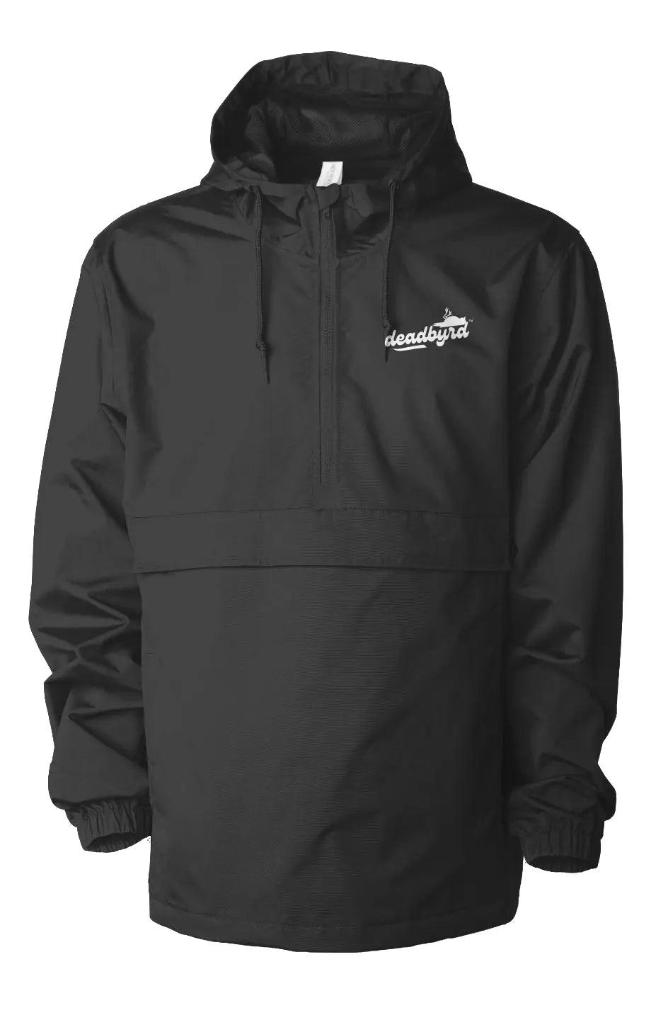 Deadbyrd Logo Water Resistant Anorak Jacket- Black - Deadbyrd