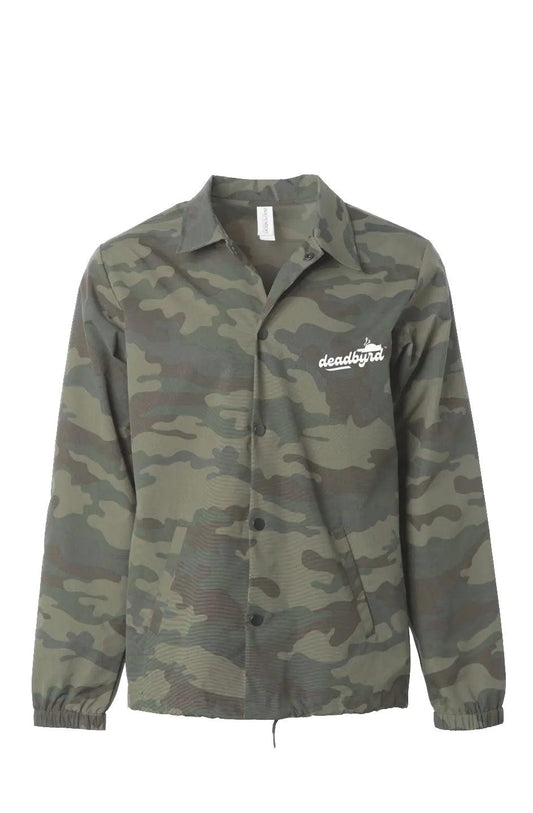 Deadbyrd Water Resistant Windbreaker Coaches Jacket- Camo - Deadbyrd