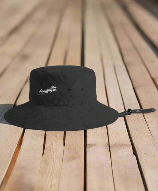 Deadbyrd Wide Brim Bucket Hat- Black - Deadbyrd